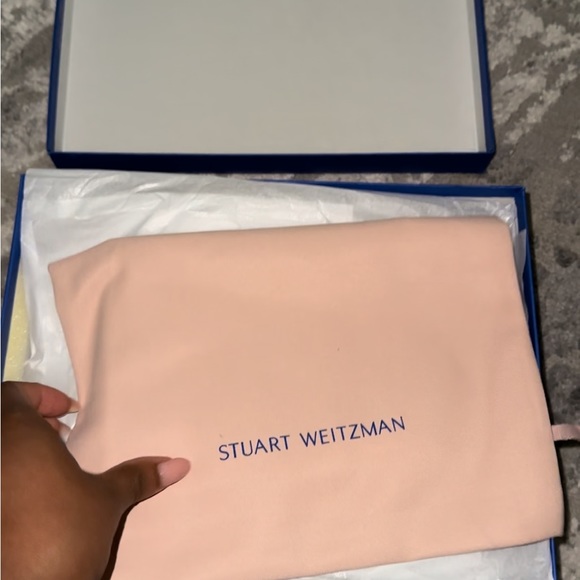 Stuart Weismann Nudist Curve 100 Platino Gold Sandal - Picture 7 of 8